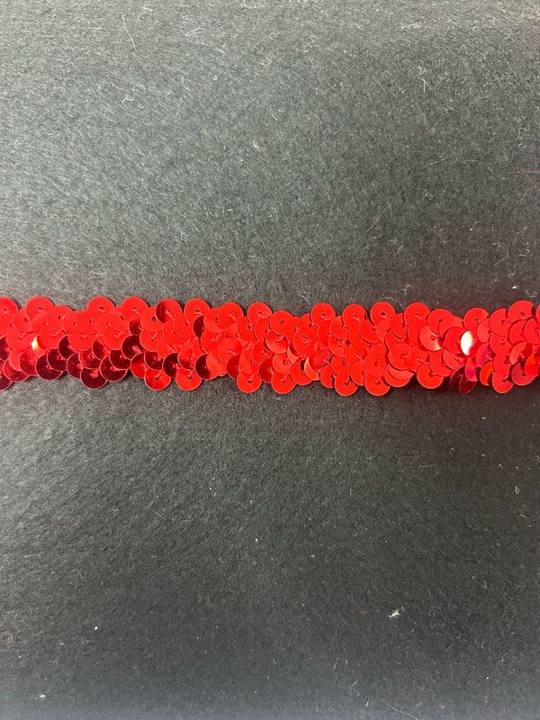 Red Stretch Sequin 18mm