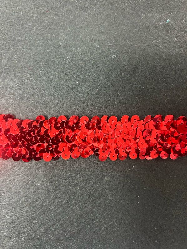 Red Stretch Sequin 25mm