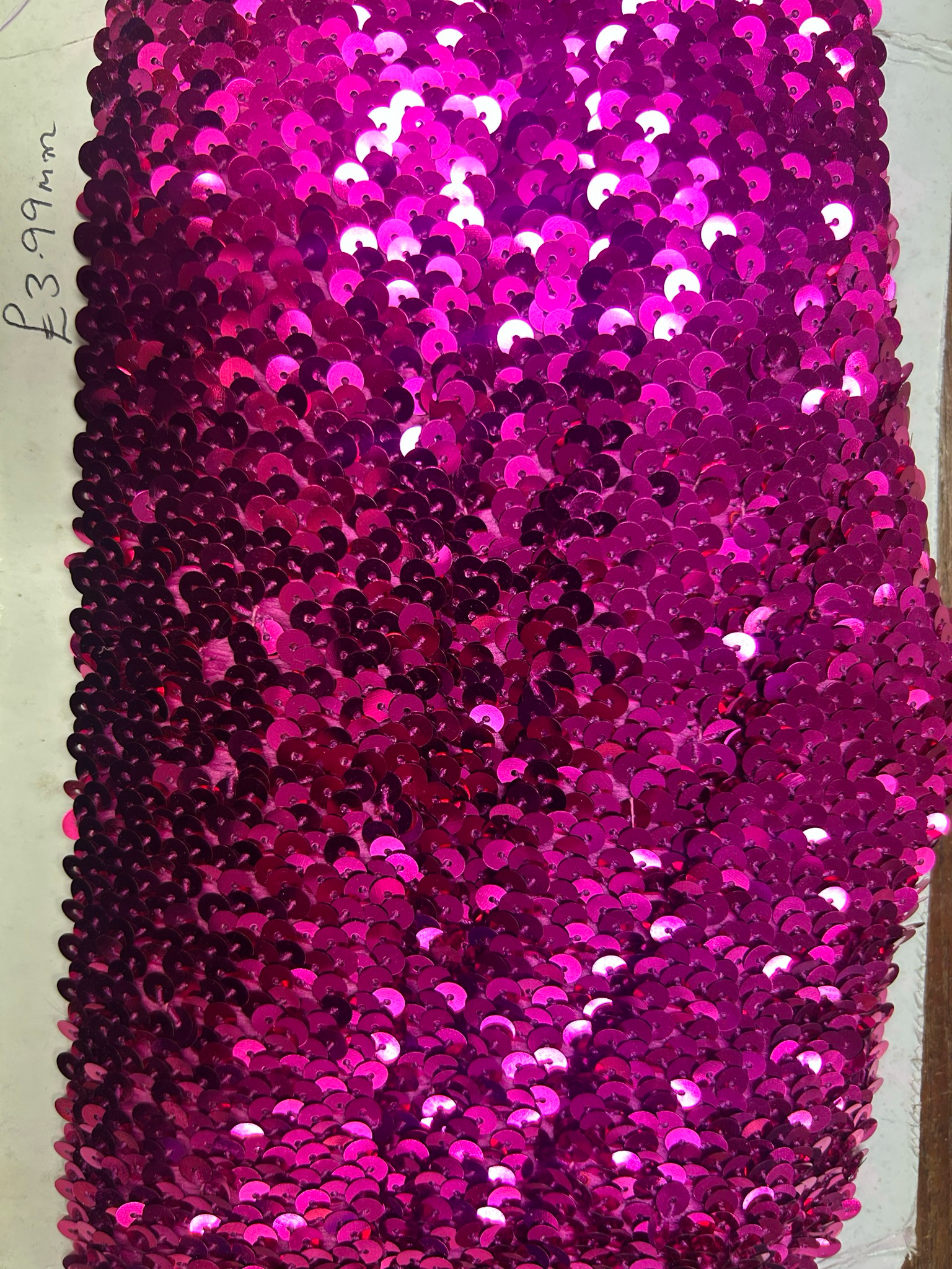 Cerise Stretch Sequin 55mm