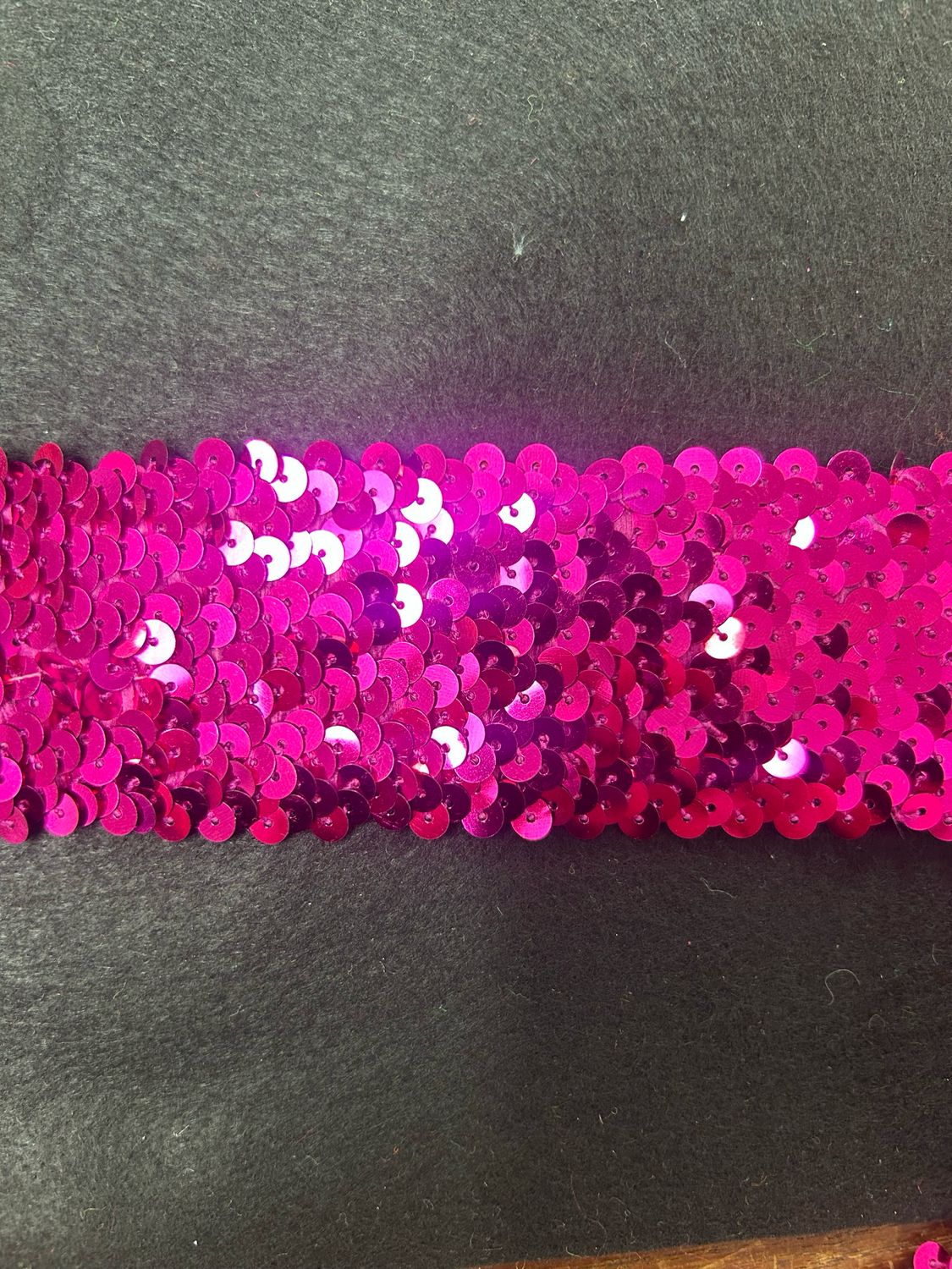 Cerise Stretch Sequin 55mm