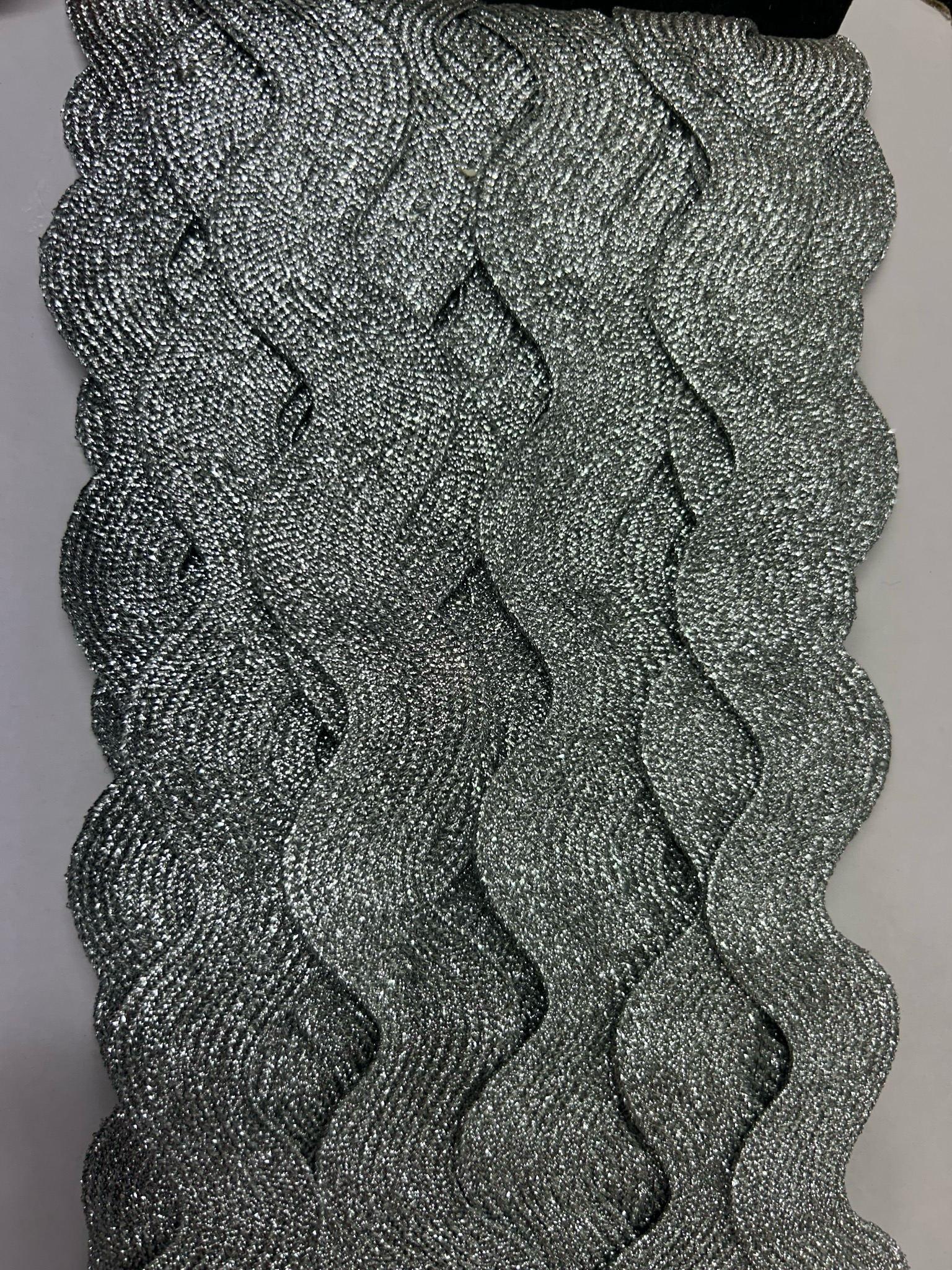 Silver Metallic Jumbo Ric Rac