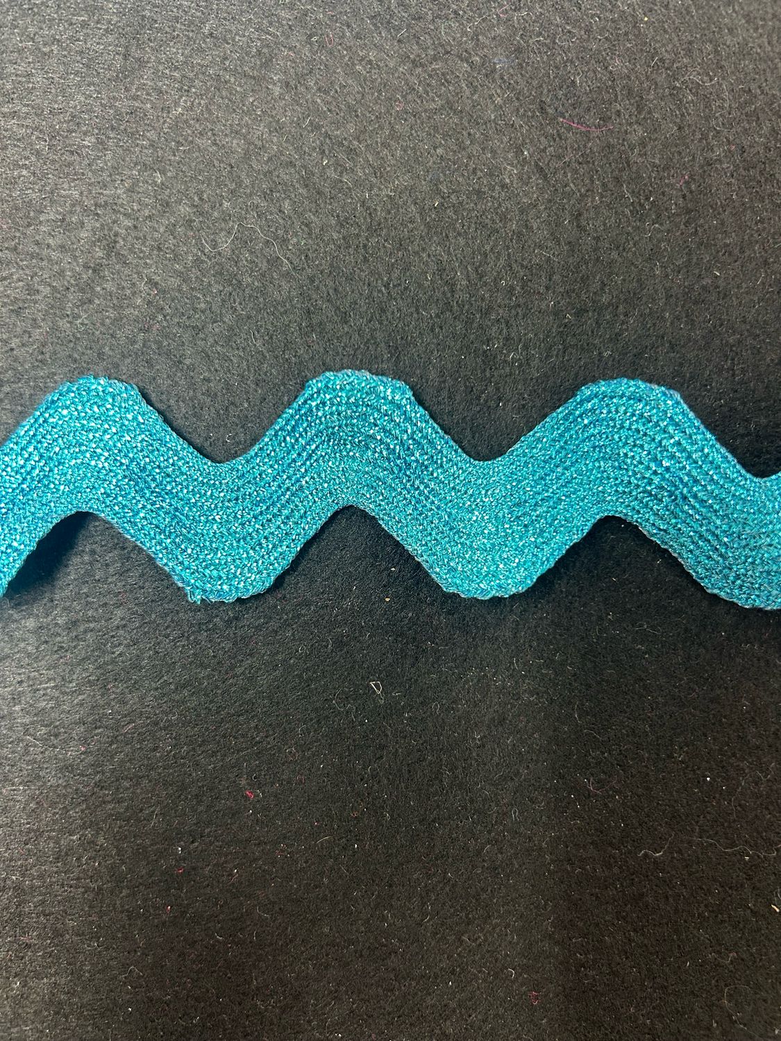 Turquoise Metallic Jumbo Ric Rac