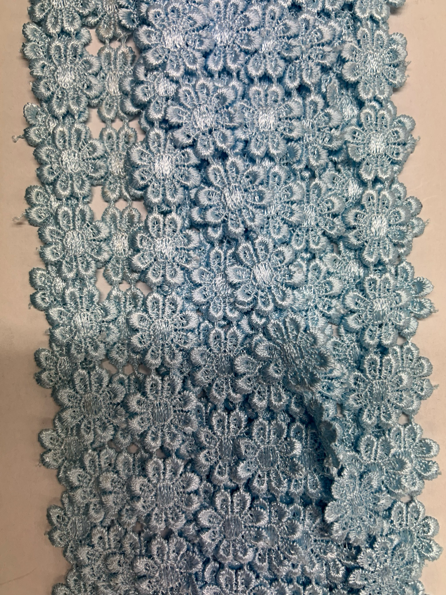 Pale Blue Daisy Trim