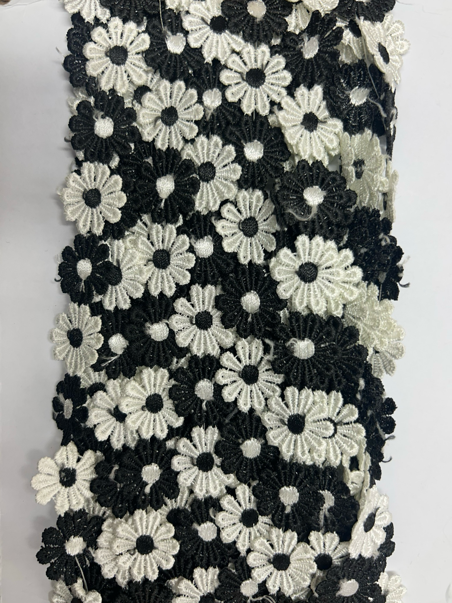 Black 2 Tone Daisy Trim