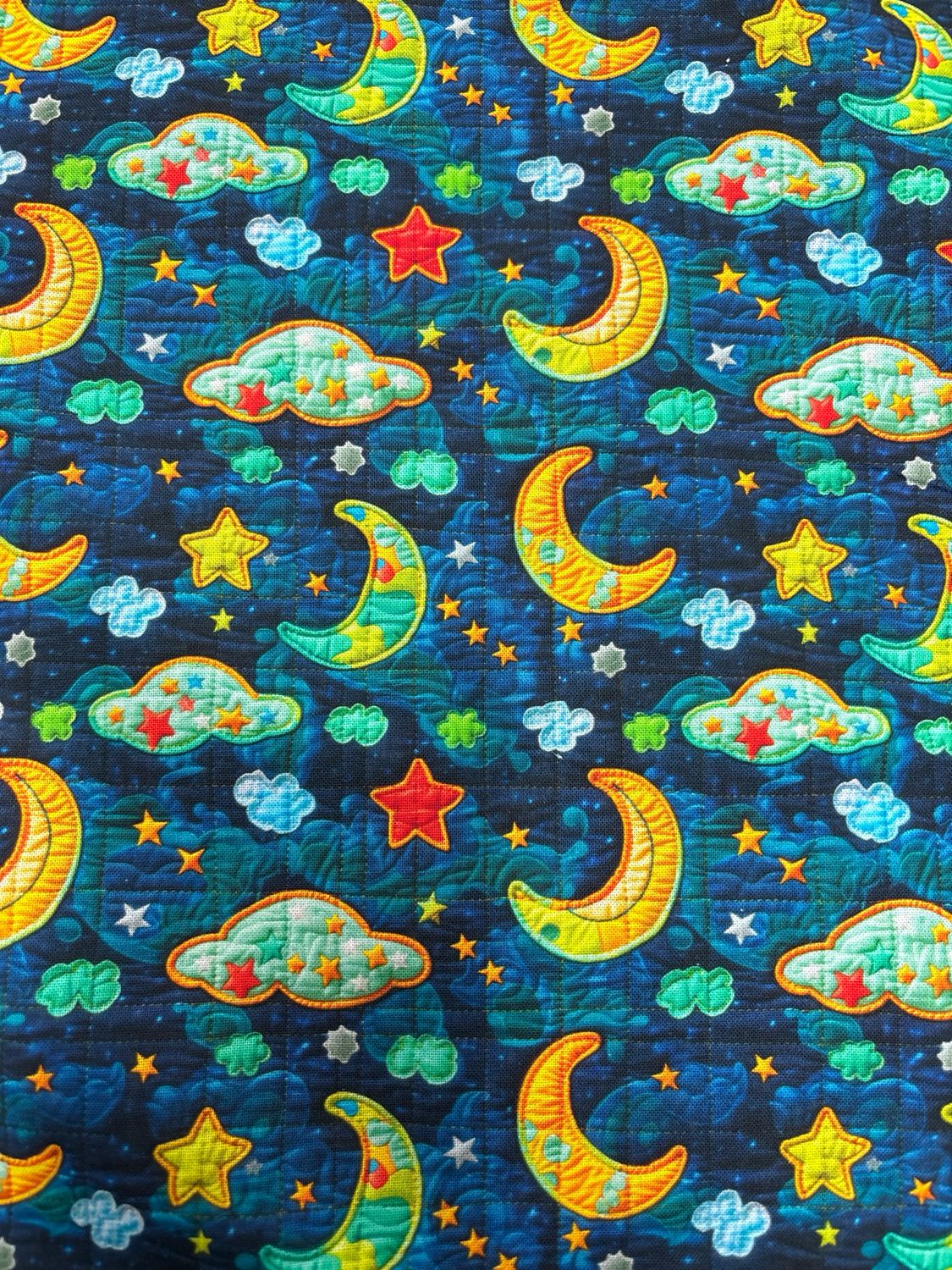 Quilted Effect Moon