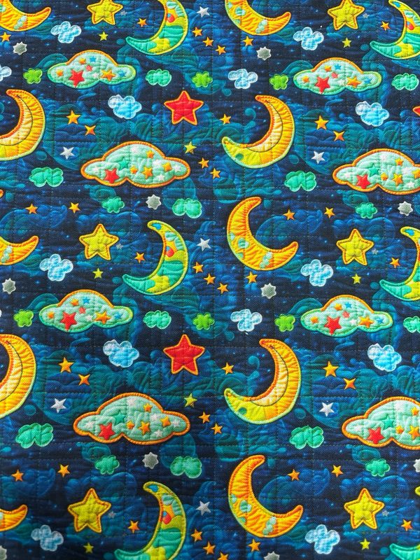Quilted Effect Moon