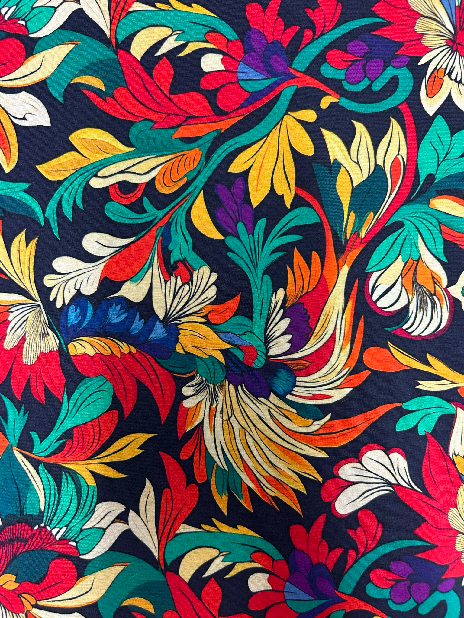 Folk Pattern Viscose Lawn