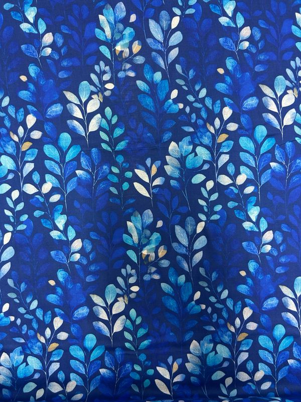 Midnight Foliage Viscose Lawn