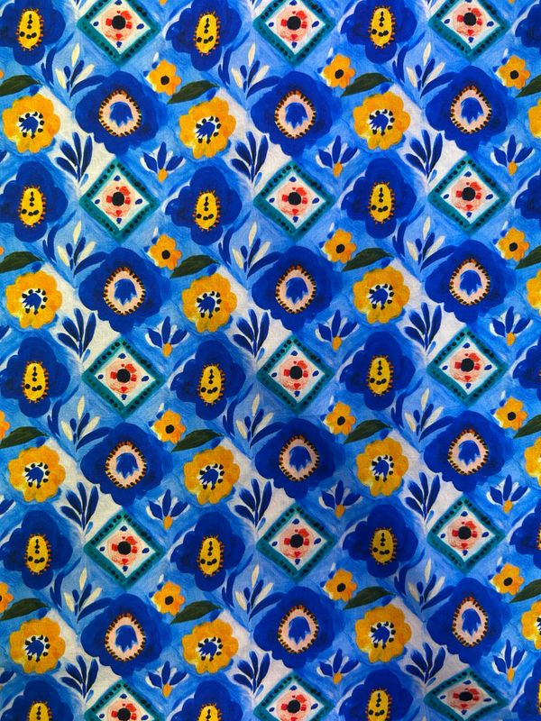 Check Tiles Viscose Lawn