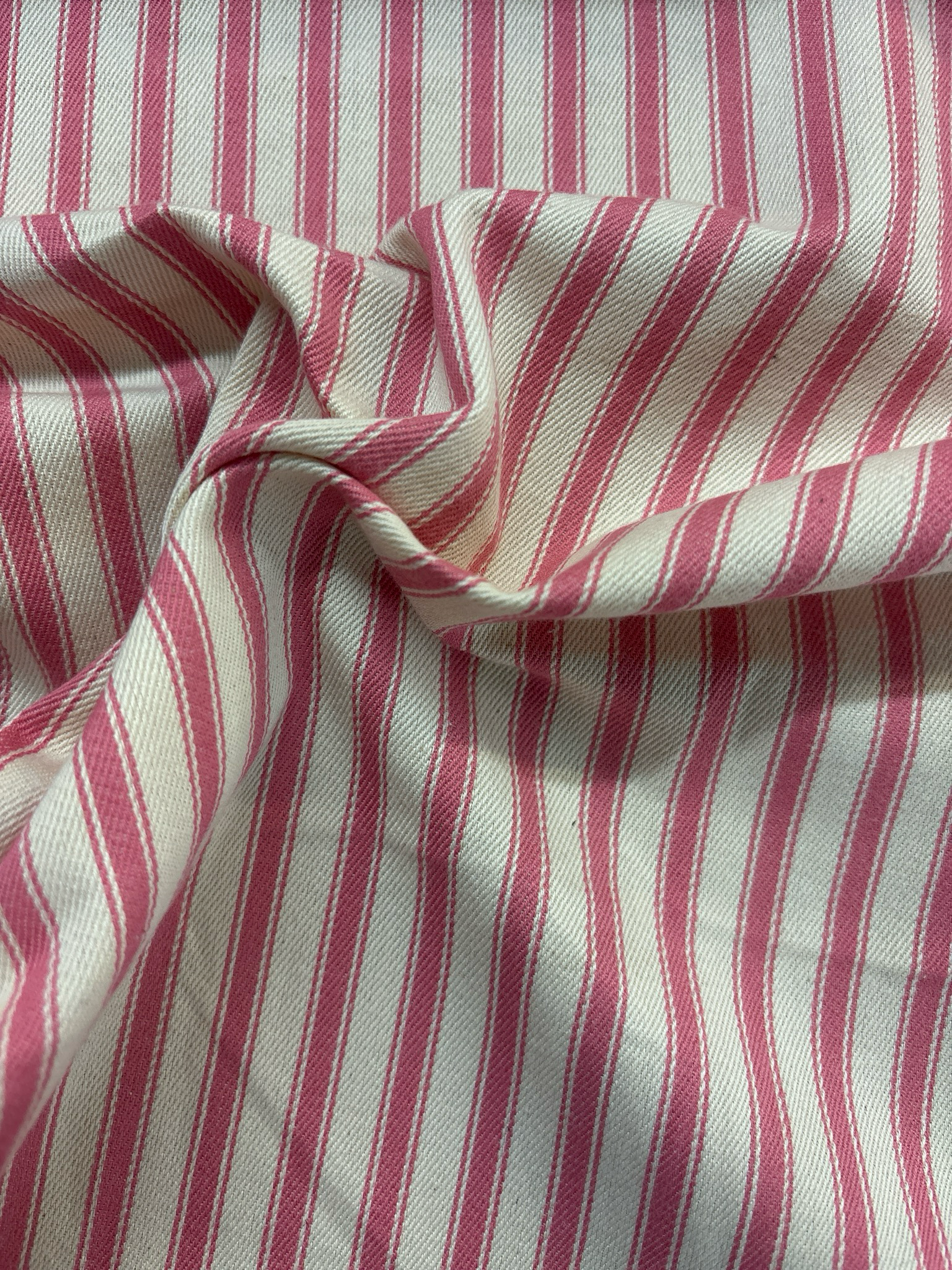 Lightweight Ticking Stripe Pink