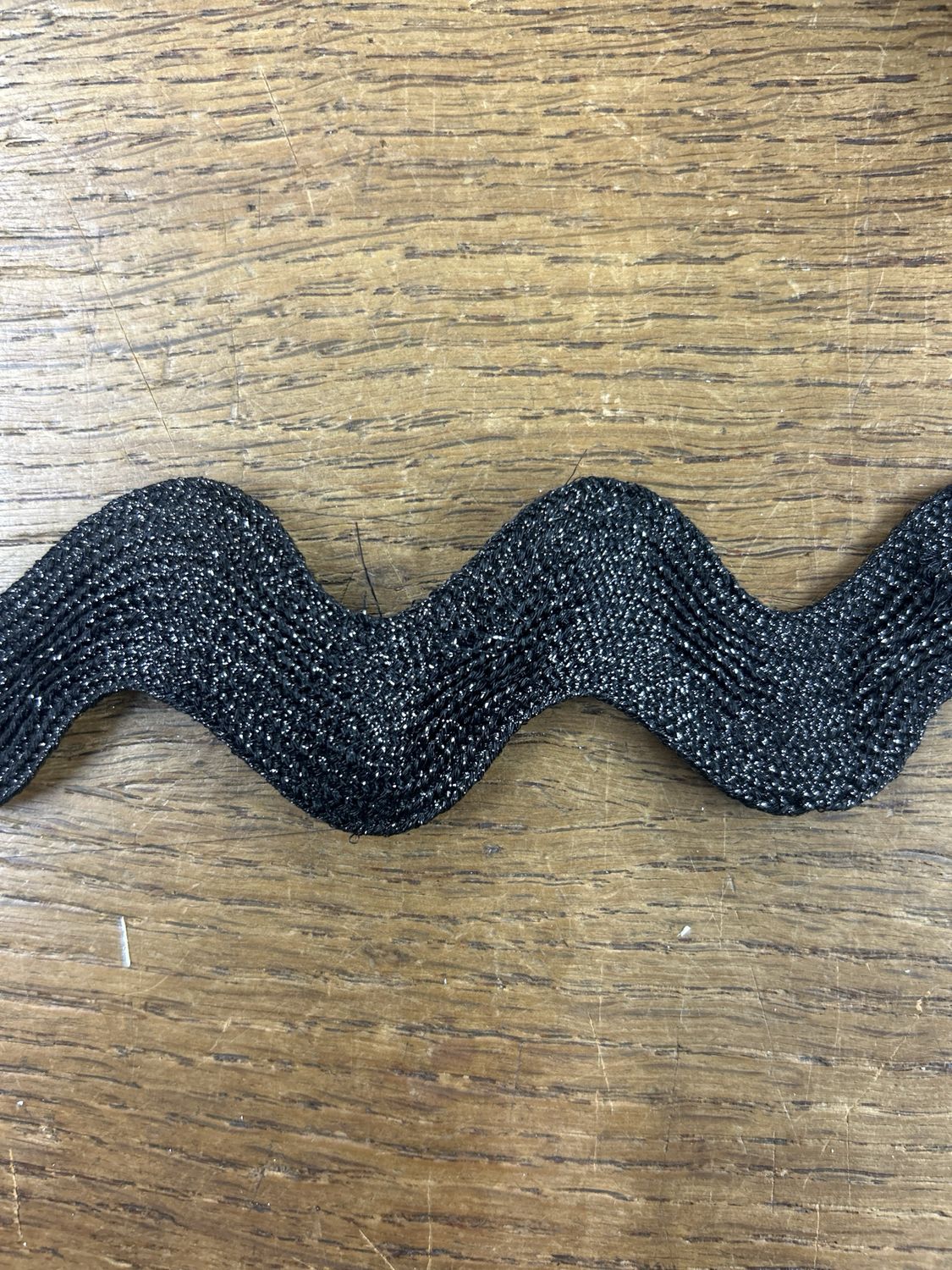 Black Metallic Jumbo Ric Rac