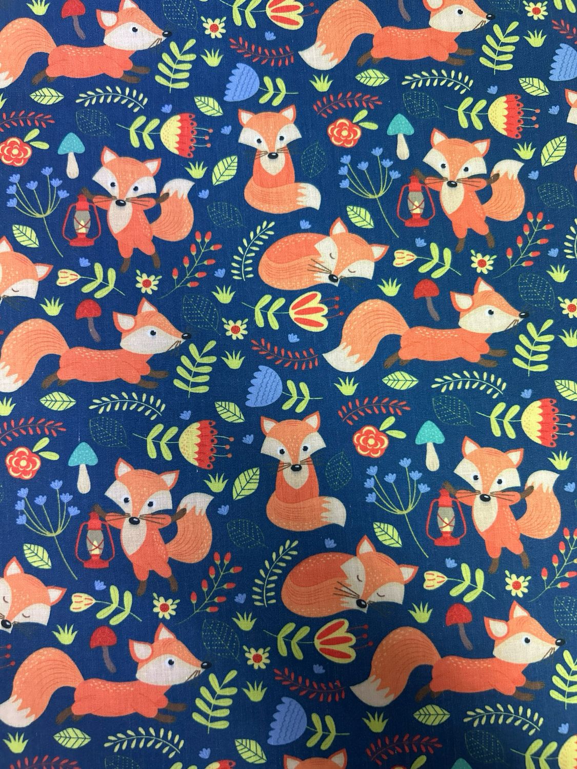 Happy Floral Fox