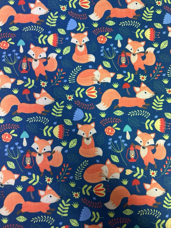 Happy Floral Fox