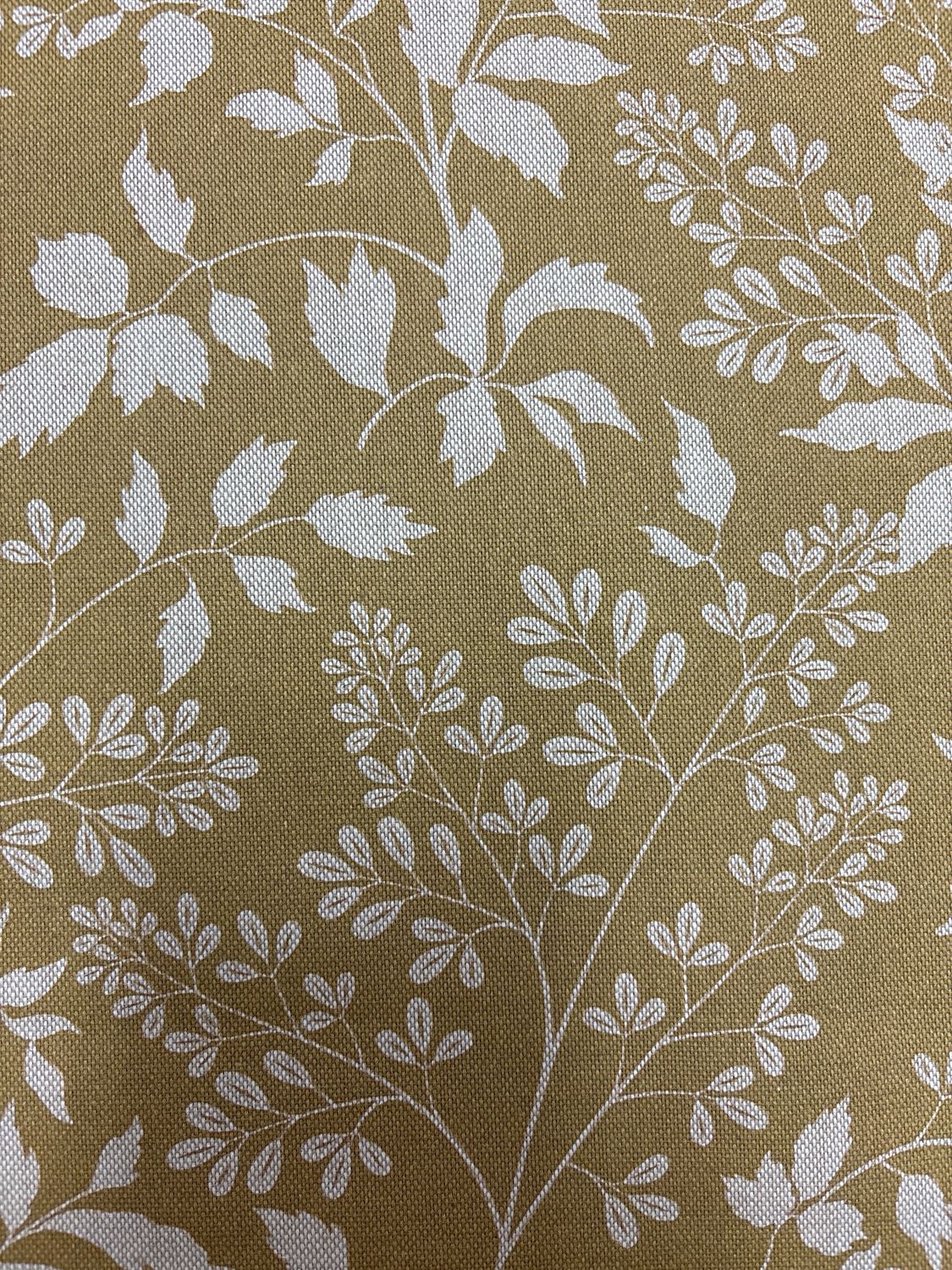 Digital Canvas Leaves Mustard