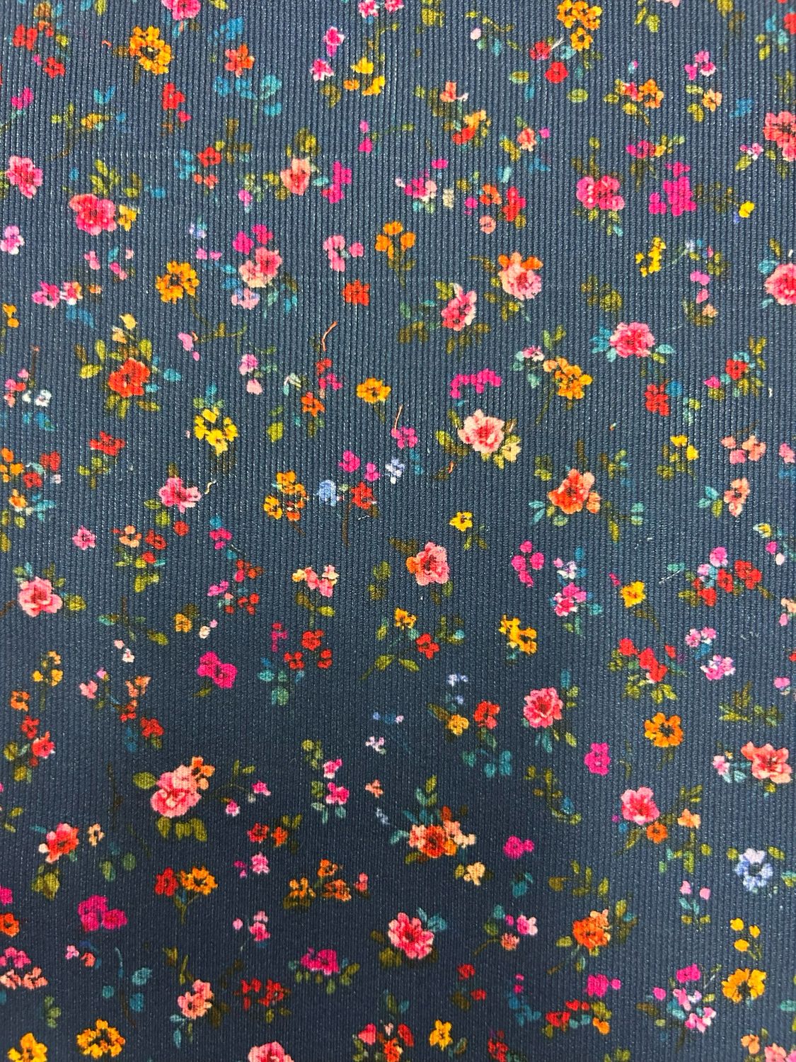 Needlecord Ditsy Floral Navy