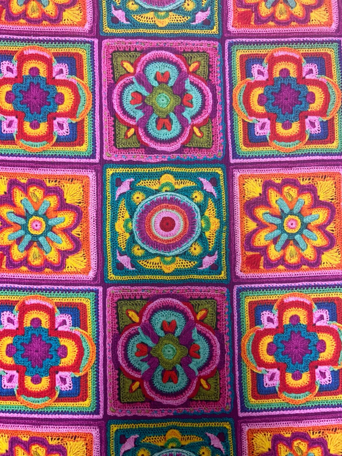 Needlecord Embroidered Granny Squares