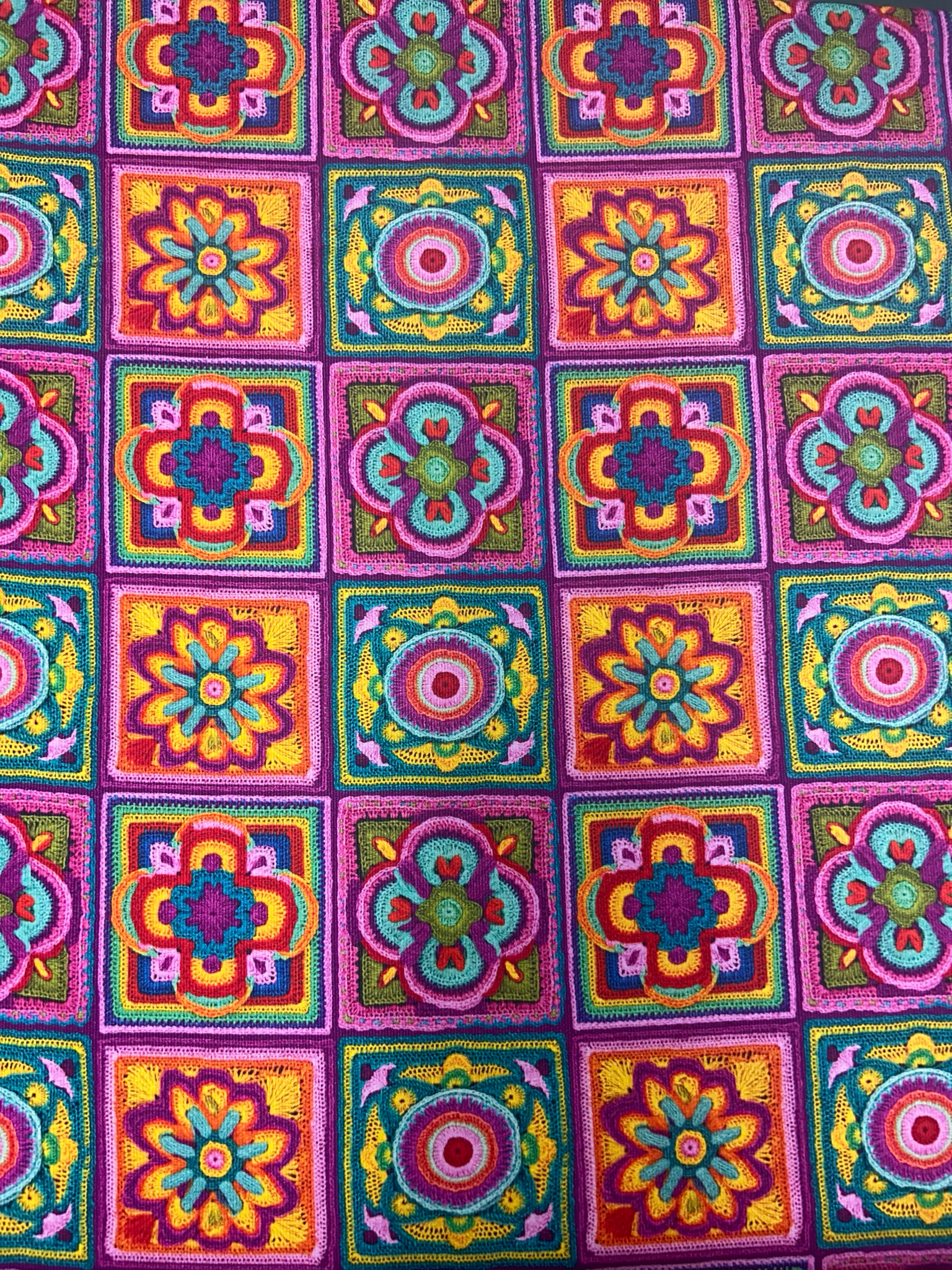Needlecord Embroidered Granny Squares