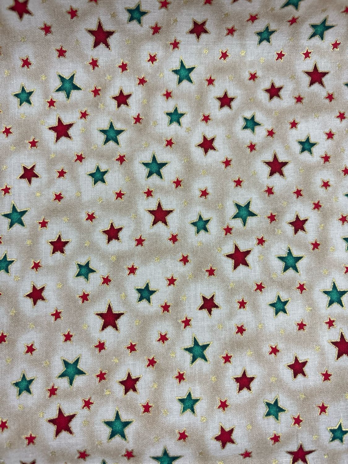 Multi Stars Cream 100% Cotton