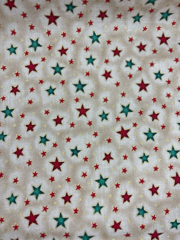 Multi Stars Cream 100% Cotton