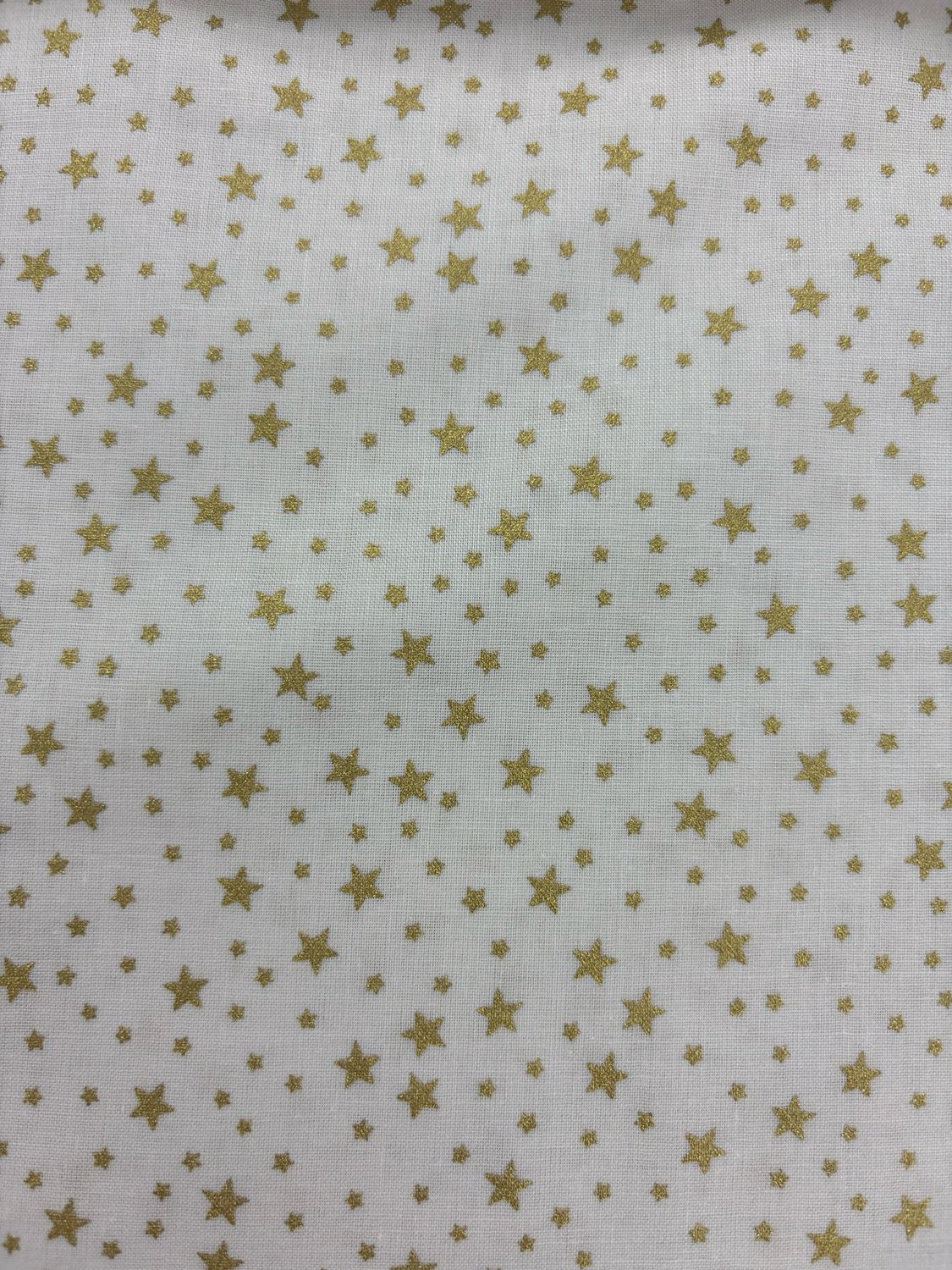 Mini Gold Stars 100% Cotton