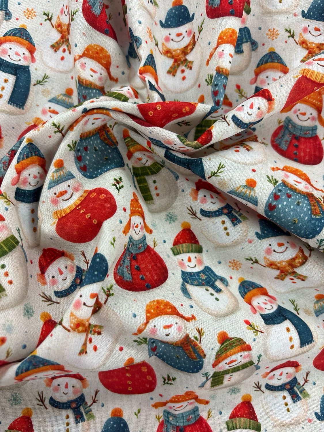 Snowman Scarf 100% Cotton
