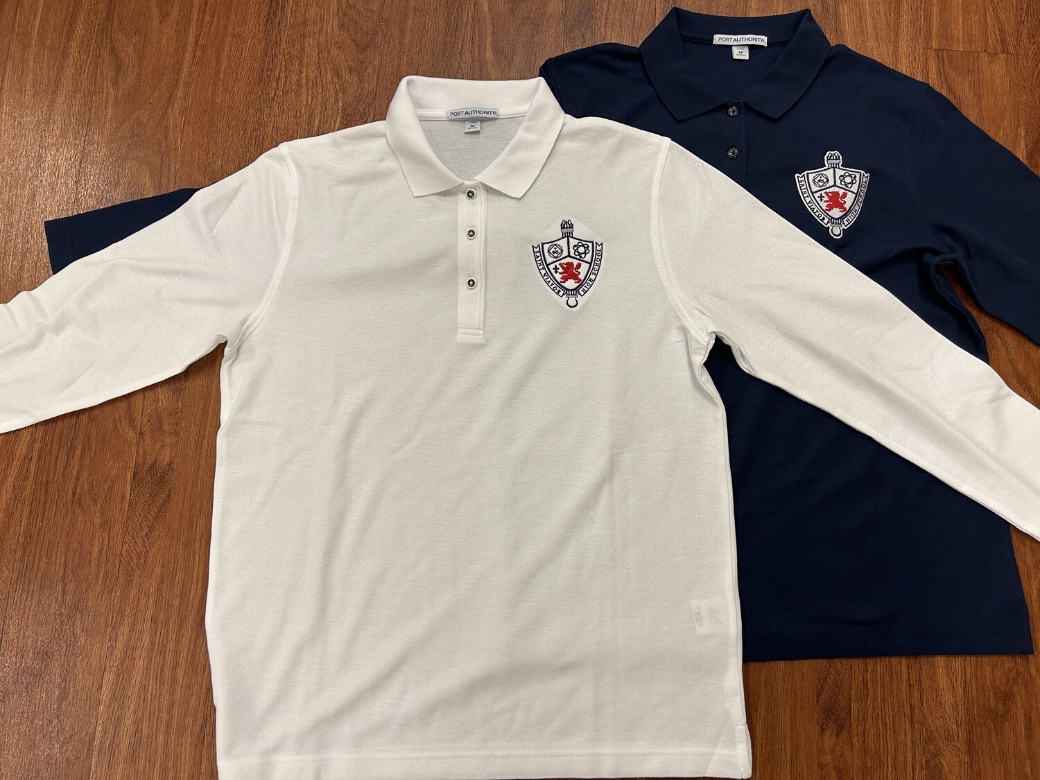 Women&#39;s Navy Long Sleeved Polo