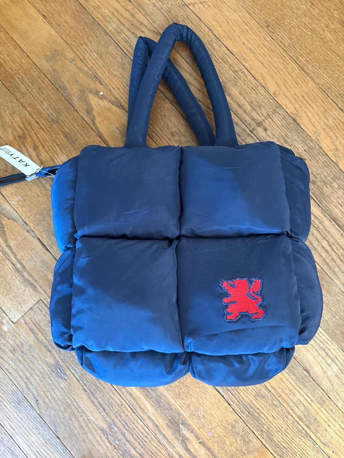 Navy Red Lion Puffer Tote Navy Red Lion Puffer Tote