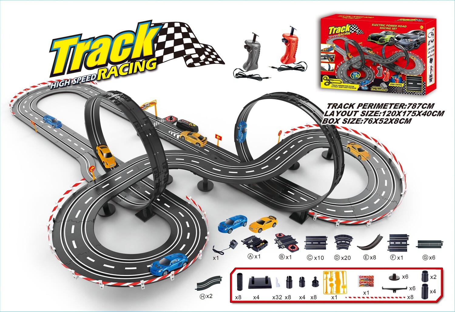 1:43 High Speed Track Racing - Premium