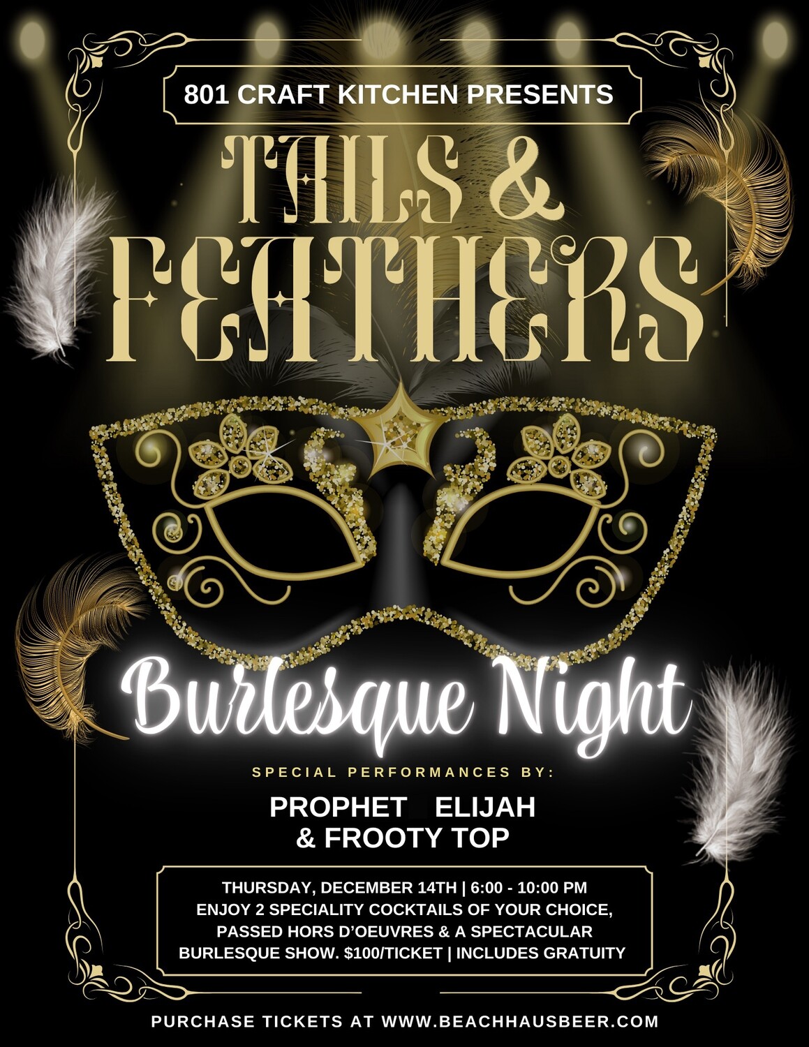 Tails & Feathers Burlesque Night - December 14, 2023