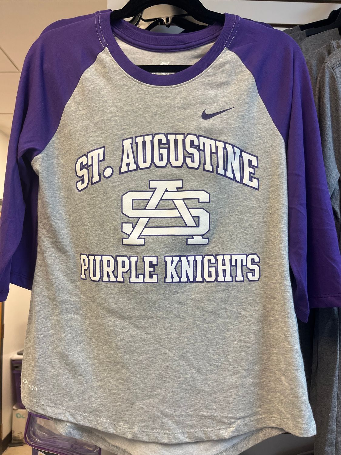 Ladies Purple/Gray 3/4 Sleeve