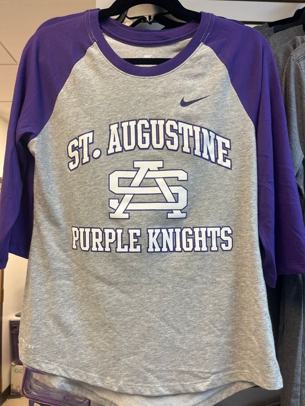 Ladies Purple/Gray 3/4 Sleeve