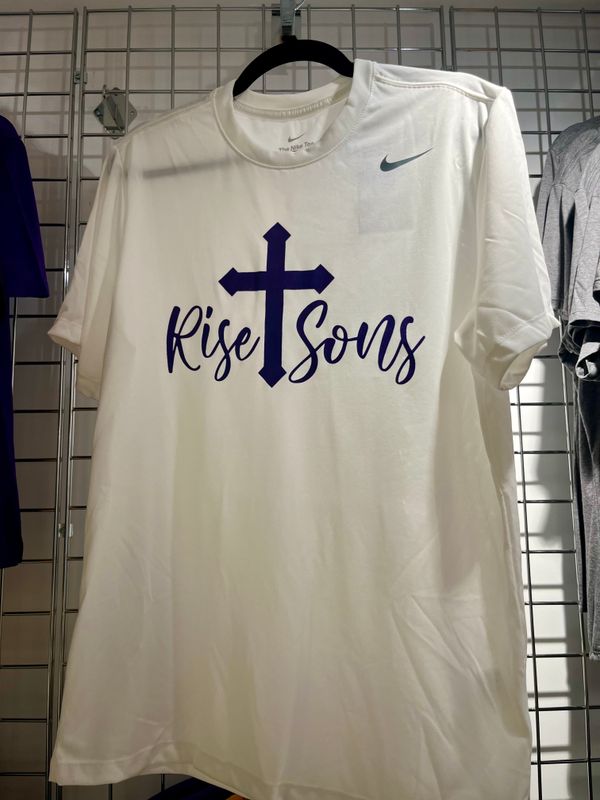 White “Rise Sons” SS Drifit T-Shirt