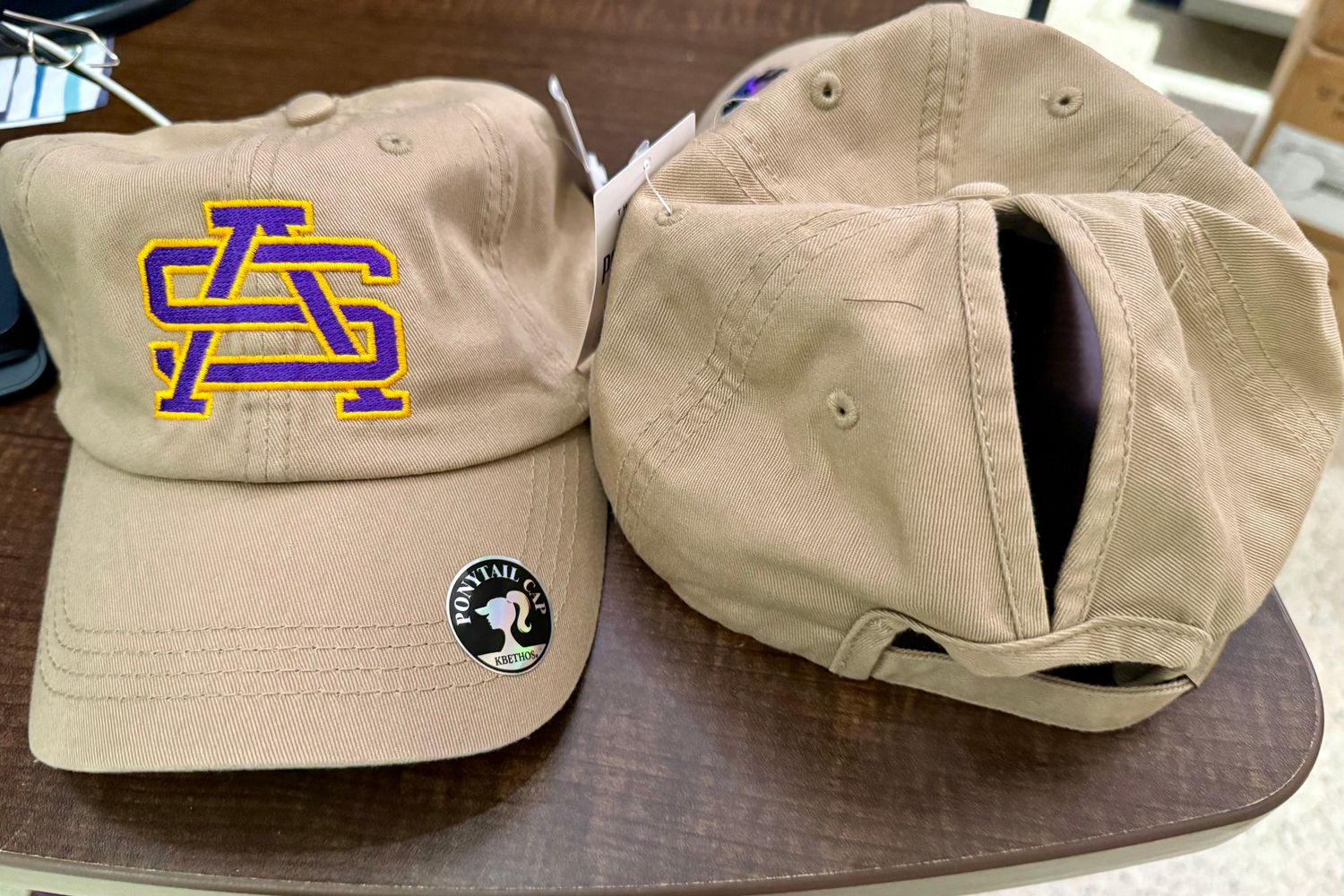 SA Khaki Ponytail Caps