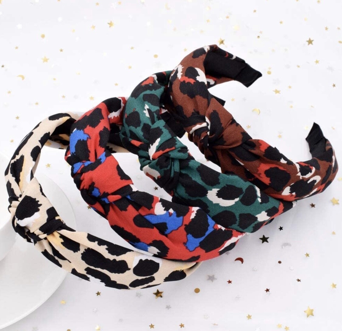 Multicolored Cheetah Headbands
