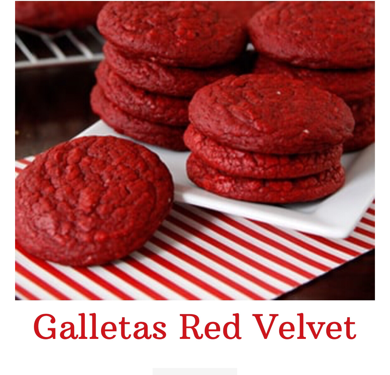Docena Galletas de red velvet opción keto y normal 
