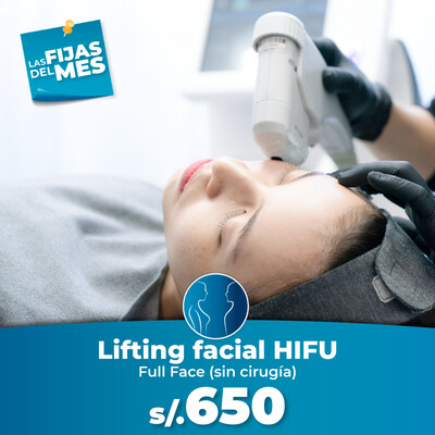 Lifting facial con HIFU (rostro completo) Lifting facial con HIFU (rostro completo)