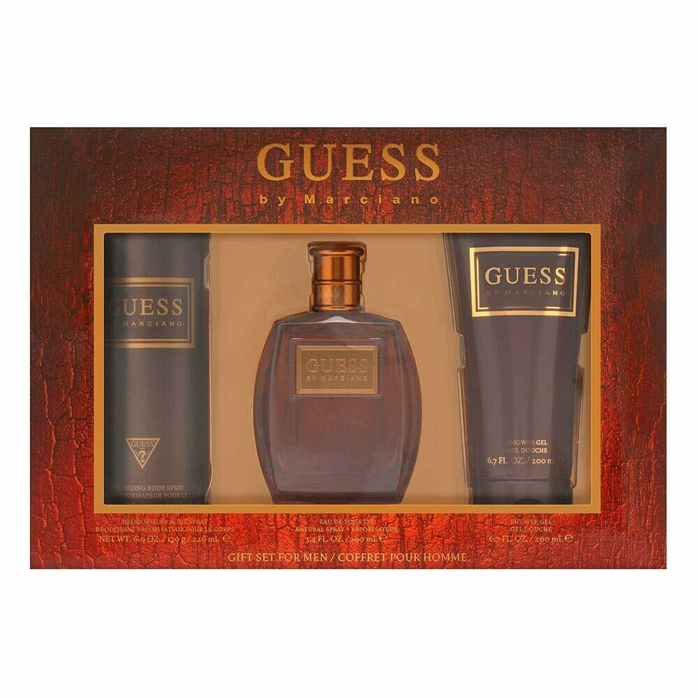 GUESS BY MARCIANO FOR MEN GIFT SET / EDT 100ML+SH/G+DEODORIZING