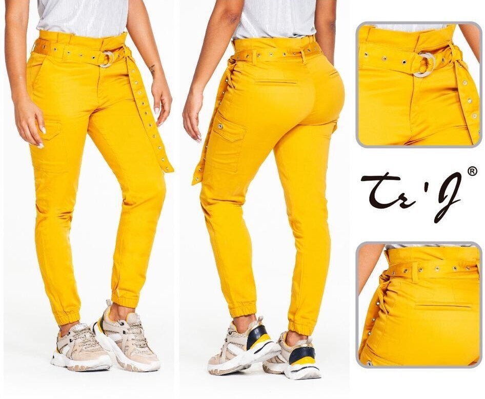 TRUCCO'S PANTALON CARGO / COLOR AMARILLO