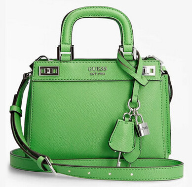GUESS KATY CHARM SATCHEL / COLOR GREEN