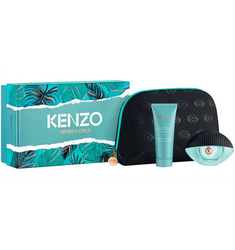 KENZO WORLD FEMME SET 3PCS / EDP 75ML+BL+BEAUTY POUCH