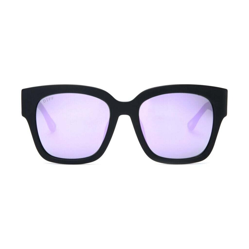 DIFF SUNGLASSES BELLA II MATTE / COLOR BLACK LAVANDER FLASH