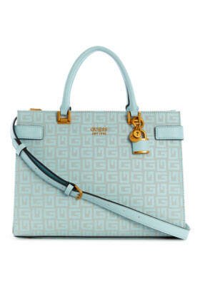 GUESS ATENE LARGE SOCIETY SATCHEL / COLOR SURF