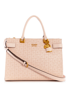 GUESS ATENE LARGE SOCIETY SATCHEL / COLOR BISCUIT