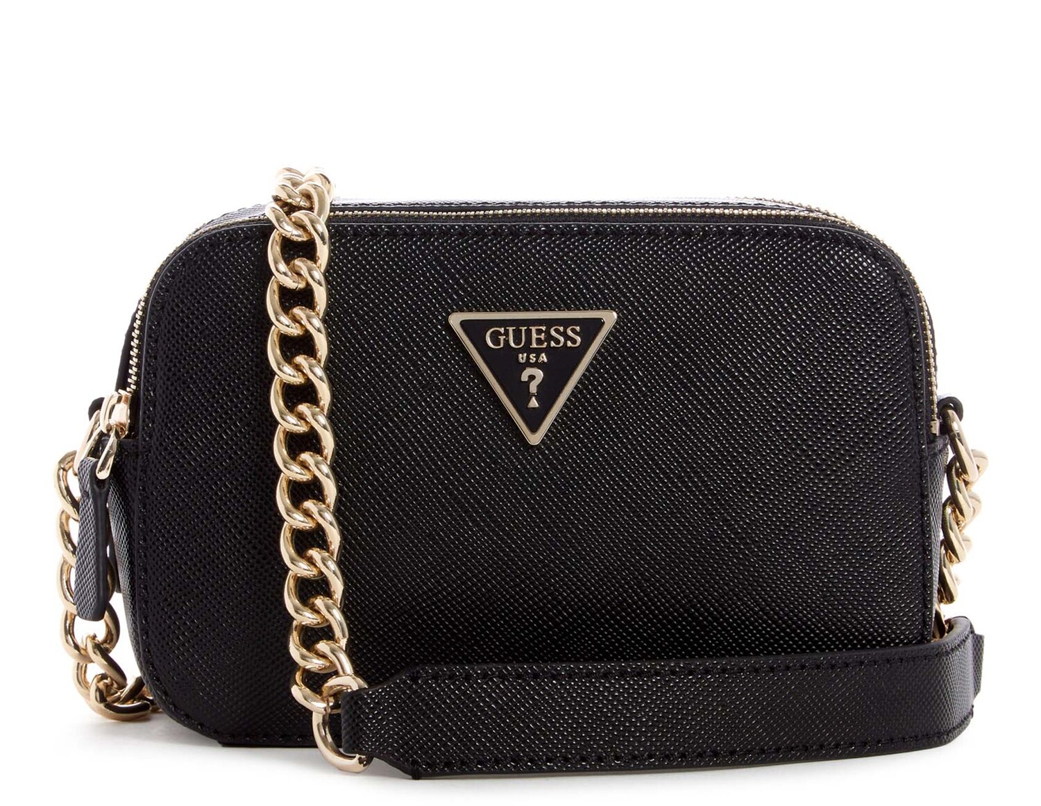 GUESS NOELLE LOGO CAMERA CROSSBODY / COLOR BLACK