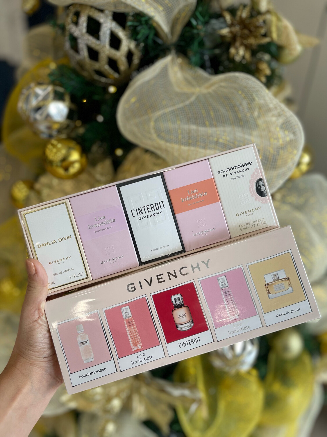 GIVENCHY MINI SET 5PCS / DAHLIA DIVIN+LIVE IRRESISTIBLE+L INTERDIT