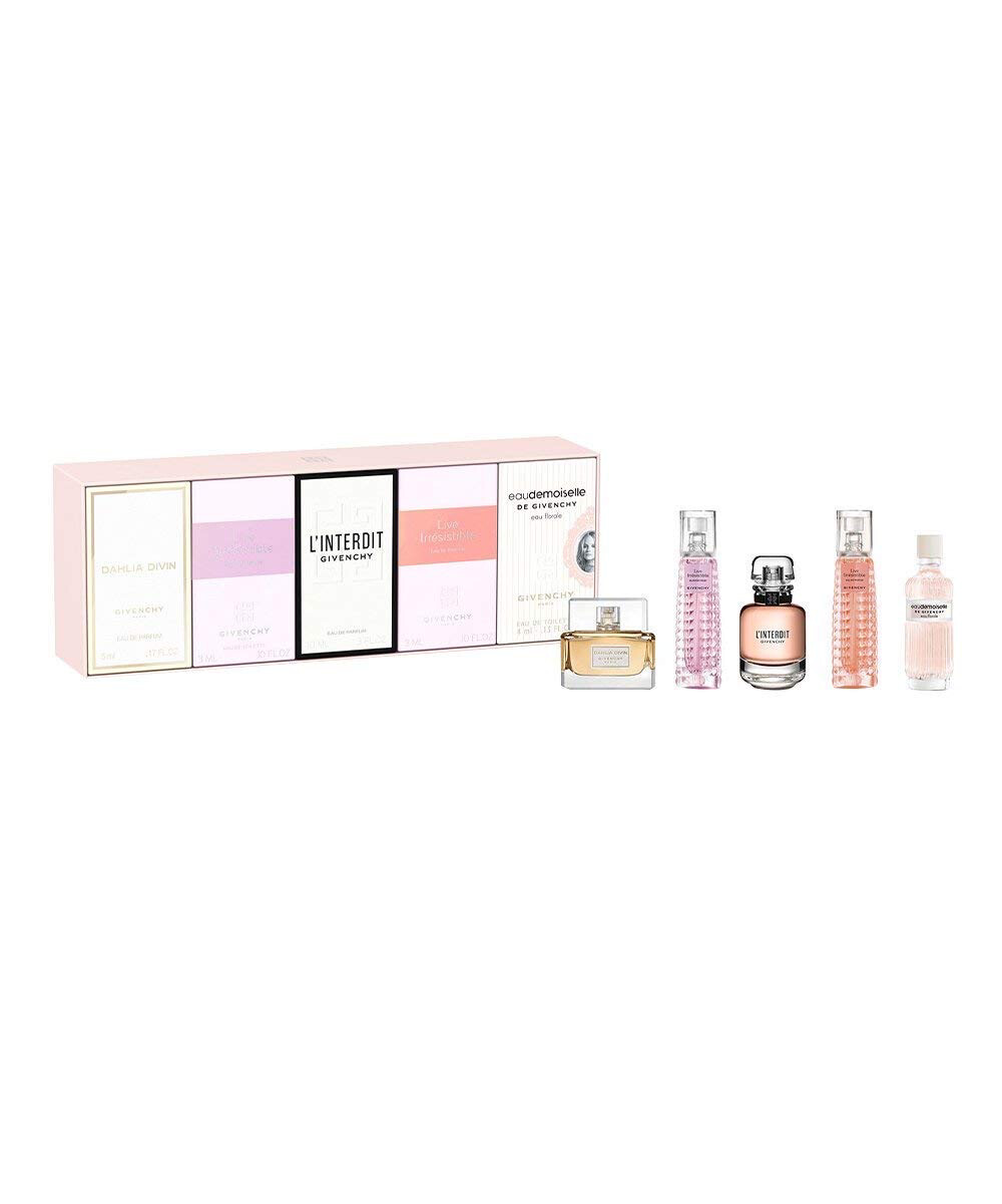 GIVENCHY MINI SET 5PCS / DAHLIA DIVIN+LIVE IRRESISTIBLE+L INTERDIT