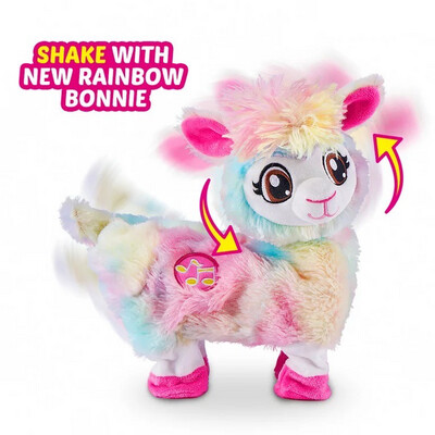ZURU Pets Alive Rainbow Bonnie the Booty Shakin' Llama Batería-Powered Dancing Robotic