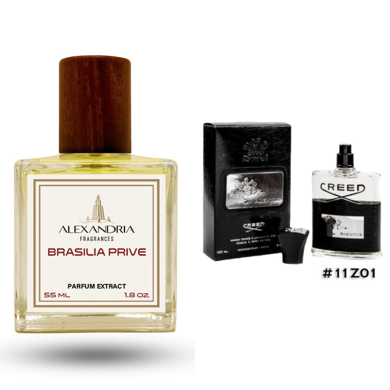 Brasilia Prive Inspirado en Creed Aventus batch 11z01 de 55ML extracto perfume Alexandria Fragrances