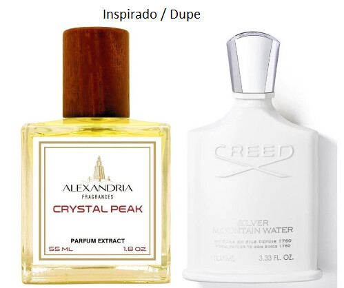 crystal peak inspirado en creed silver mountain water 55ml extracto de perfume alexandria fragrances