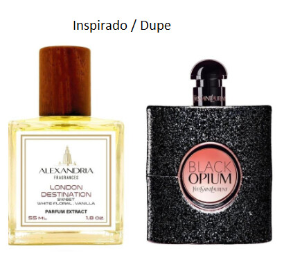 London Destination Inspirado en To Ysl Black Opium 55ml Extracto Perfume Alexandria Fragances